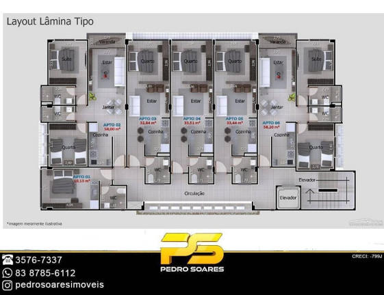 Imagem Apartamento com 2 Quartos à Venda, 61 m² em Intermares - Cabedelo Imagem Apartamento com 2 Quartos à Venda, 61 m² em Intermares - Cabedelo