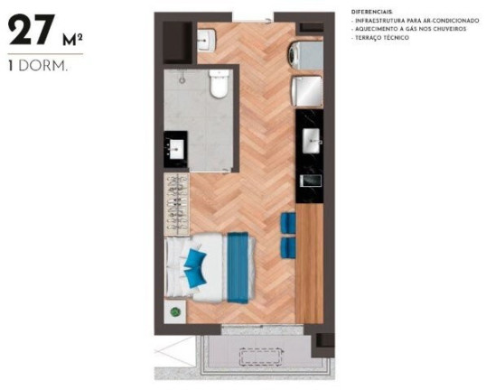 Imagem Imóvel com 1 Quarto à Venda, 27 m² em Chácara Klabin - São Paulo