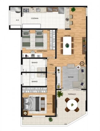 Imagem Apartamento com 2 Quartos à Venda, 94 m² em Aviação - Praia Grande Imagem Apartamento com 2 Quartos à Venda, 94 m² em Aviação - Praia Grande
