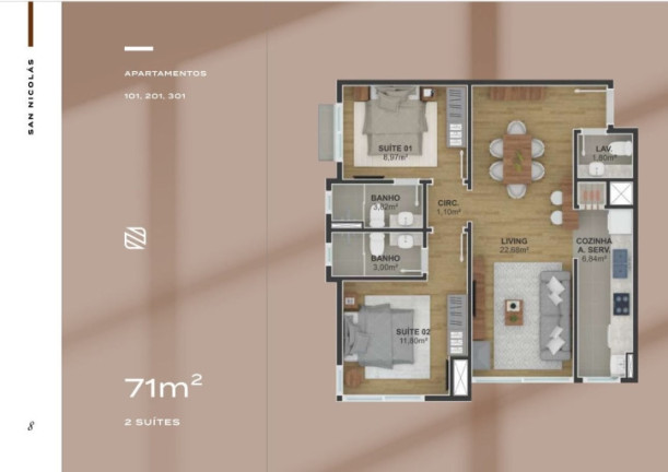 Imagem Apartamento com 2 Quartos à Venda, 71 m² em Floresta - Gramado