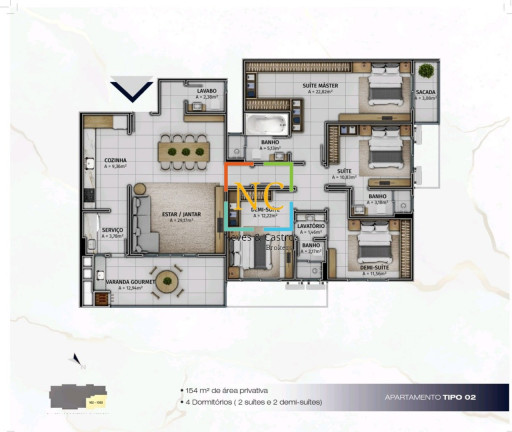 Imagem Apartamento com 4 Quartos à Venda, 154 m² em Floresta - São José Imagem Apartamento com 4 Quartos à Venda, 154 m² em Floresta - São José