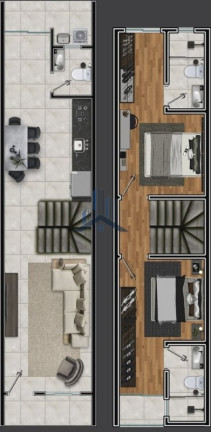 Imagem Sobrado com 2 Quartos à Venda, 65 m² em São Marcos - Joinville