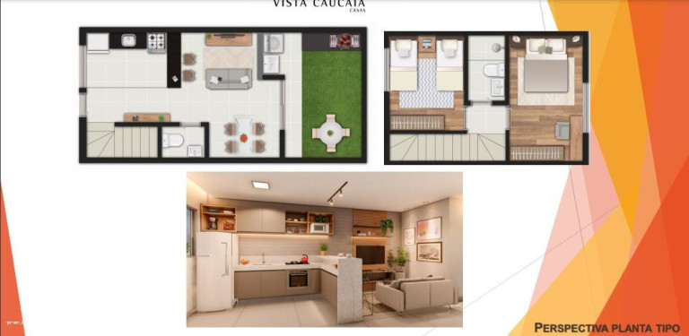 Imagem Casa com 2 Quartos à Venda, 56 m² em Vista Caucaia -  Programa Casa Verde Amarela - Cotia