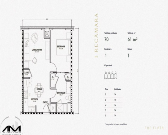 Imagem Flat com 2 Quartos à Venda, 61 m² em The Flats Orlando - Kissimee Imagem Flat com 2 Quartos à Venda, 61 m² em The Flats Orlando - Kissimee