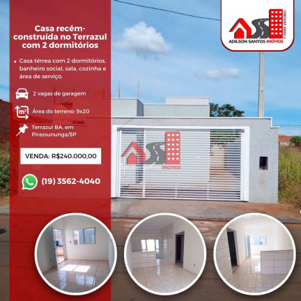 Imagem Casa com 2 Quartos à Venda, 180 m² em Terrazul Ba - Pirassununga Imagem Casa com 2 Quartos à Venda, 180 m² em Terrazul Ba - Pirassununga