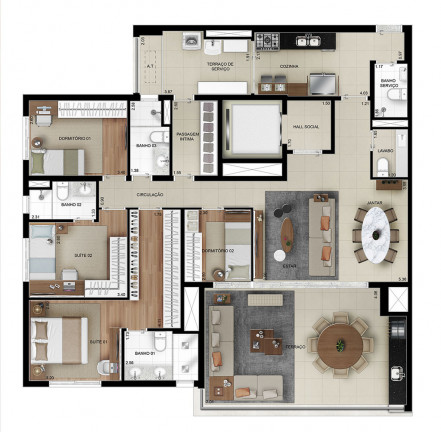 Imagem Apartamento com 4 Quartos à Venda, 159 m² em Mooca - São Paulo
