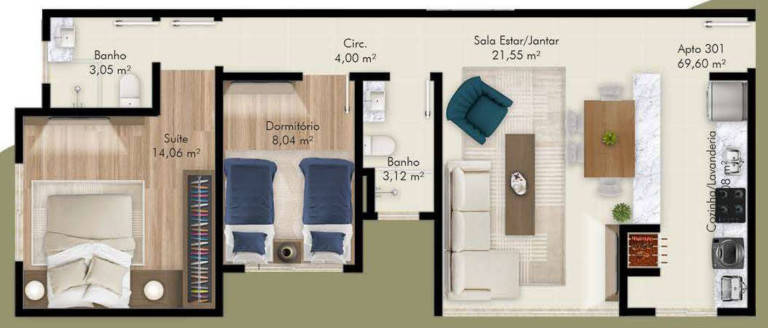 Imagem Apartamento com 2 Quartos à Venda, 69 m² em Balneário Do Estreito - Florianópolis Imagem Apartamento com 2 Quartos à Venda, 69 m² em Balneário Do Estreito - Florianópolis