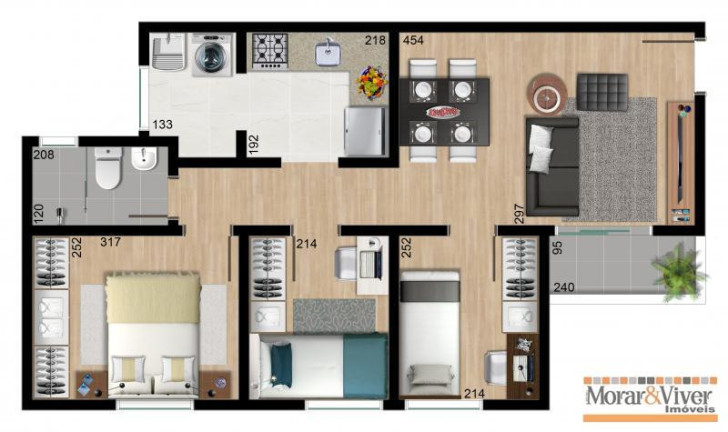 Imagem Apartamento com 3 Quartos à Venda, 53 m² em Santa Cândida - Curitiba