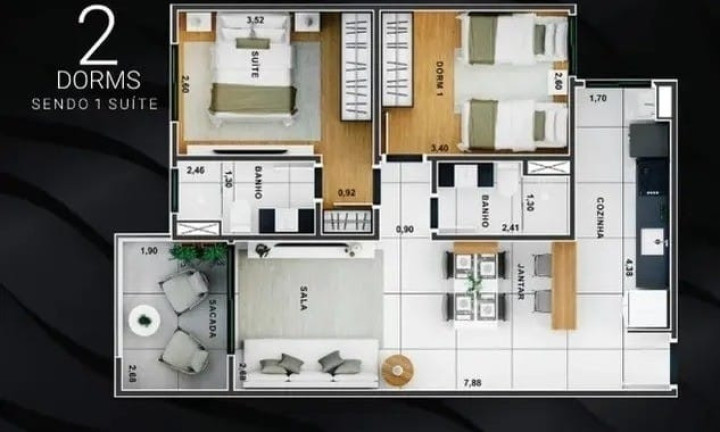 Imagem Apartamento com 2 Quartos à Venda, 65 m² em Jardim Das Nações - Taubaté Imagem Apartamento com 2 Quartos à Venda, 65 m² em Jardim Das Nações - Taubaté