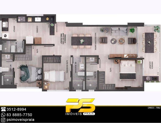 Imagem Apartamento com 2 Quartos à Venda, 140 m² em Jardim Oceania - João Pessoa