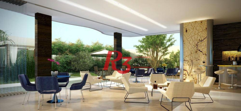 Imagem Apartamento com 1 Quarto para Alugar, 45 m² em Pompéia - Santos