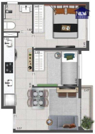 Apartamento com 2 Quartos à Venda, 34 m² em Cidade Patriarca - São Paulo