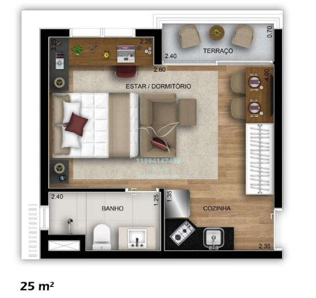 Imagem Studio com 1 Quarto à Venda, 24 m² em Vila Madalena - São Paulo