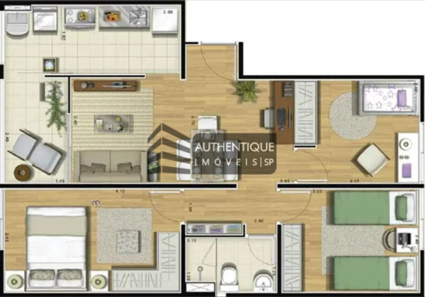 Imagem Apartamento com 3 Quartos à Venda, 59 m² em Vila Assunção - Santo André Imagem Apartamento com 3 Quartos à Venda, 59 m² em Vila Assunção - Santo André