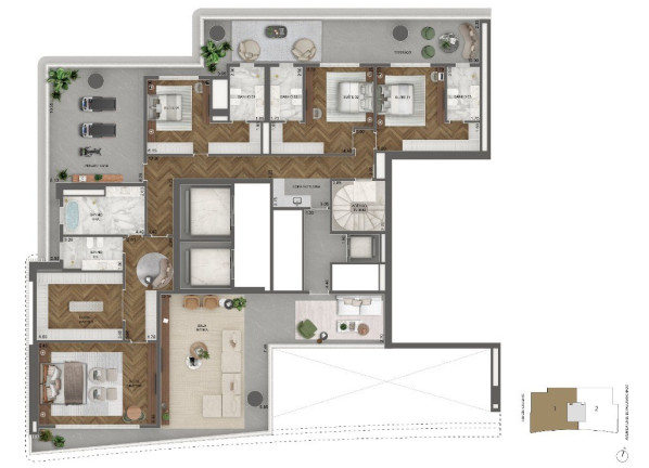 Imagem Apartamento com 4 Quartos à Venda, 464 m² em Jardim Guedala - São Paulo Imagem Apartamento com 4 Quartos à Venda, 464 m² em Jardim Guedala - São Paulo