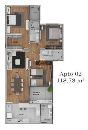 Imagem Apartamento com 3 Quartos à Venda, 242 m²