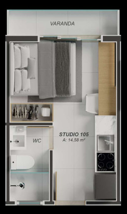 Imagem Imóvel com 1 Quarto à Venda, 16 m² em Aeroclube - João Pessoa