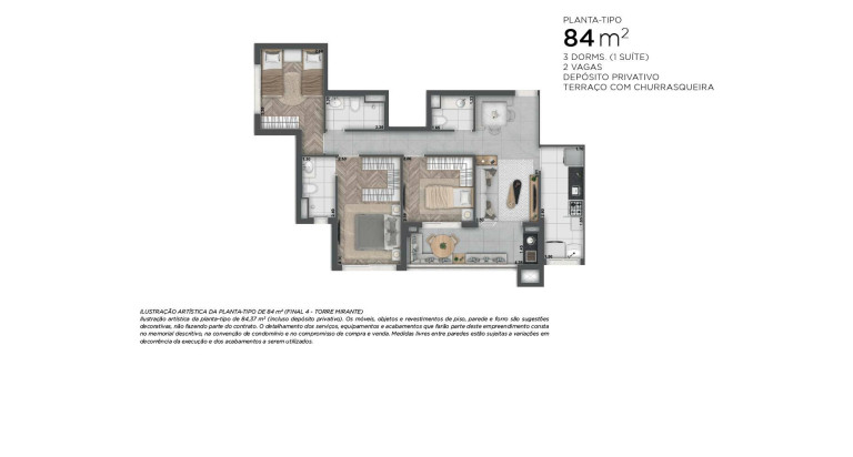 Apartamento com 3 Quartos à Venda, 84 m² em Adalgisa - Osasco