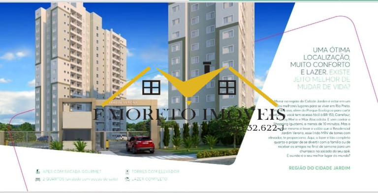 Apartamento com 2 Quartos à Venda, 44 m² em Residencial Cidade Jardim - São José Do Rio Preto