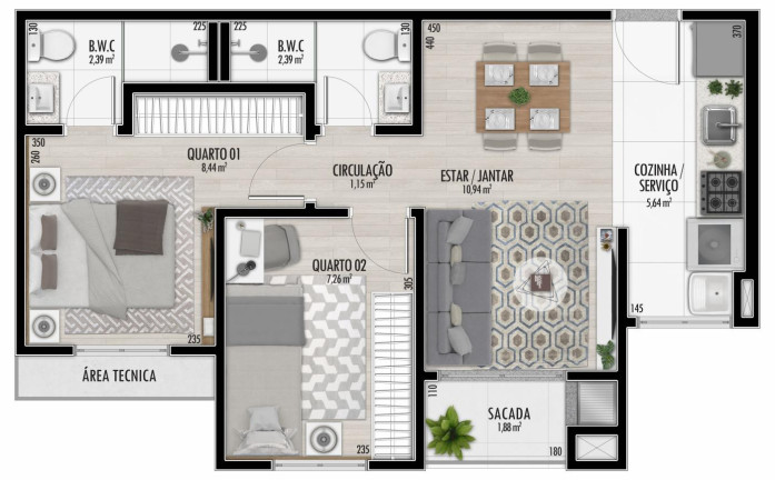 Imagem Apartamento com 2 Quartos à Venda, 47 m² em Centro - Foz Do Iguaçu Imagem Apartamento com 2 Quartos à Venda, 47 m² em Centro - Foz Do Iguaçu