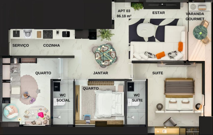 Imagem Apartamento com 2 Quartos à Venda, 55 m² em Intermares - Cabedelo Imagem Apartamento com 2 Quartos à Venda, 55 m² em Intermares - Cabedelo
