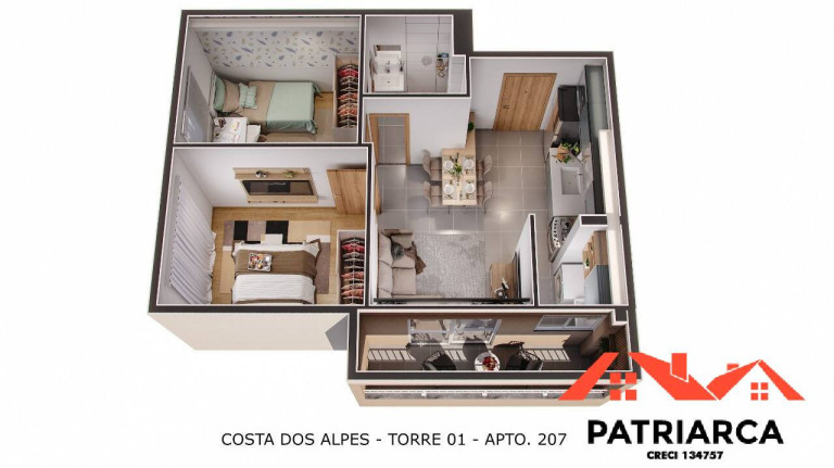 Imagem Apartamento com 2 Quartos à Venda, 37 m² em Jardim Paraíso De Viracopos - Campinas