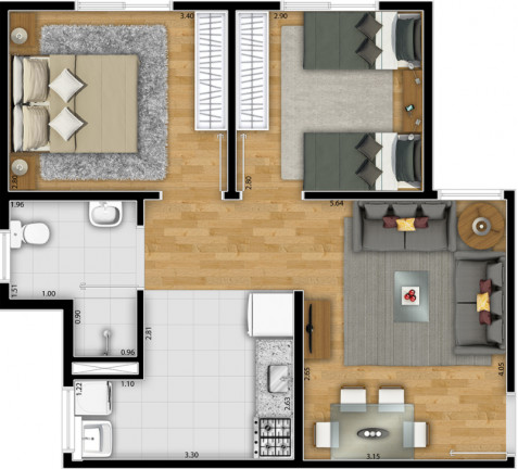 Imagem Apartamento com 2 Quartos à Venda, 52 m² em Loteamento Residencial Campina Verde - Campinas Imagem Apartamento com 2 Quartos à Venda, 52 m² em Loteamento Residencial Campina Verde - Campinas
