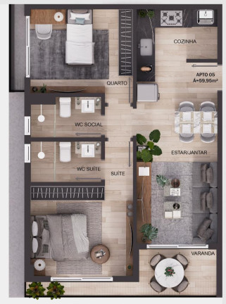 Imagem Apartamento com 2 Quartos à Venda, 59 m² em Intermares - Cabedelo Imagem Apartamento com 2 Quartos à Venda, 59 m² em Intermares - Cabedelo
