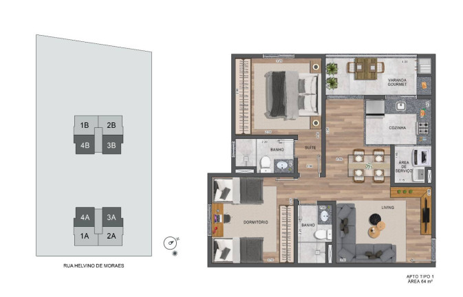Imagem Apartamento com 3 Quartos à Venda, 75 m² em Vila São José - Taubaté Imagem Apartamento com 3 Quartos à Venda, 75 m² em Vila São José - Taubaté