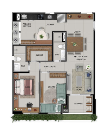 Imagem Apartamento com 2 Quartos à Venda, 64 m² em Poço - Recife