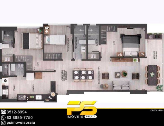 Imagem Apartamento com 3 Quartos à Venda, 90 m² em Miramar - João Pessoa