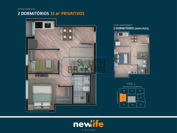 Imagem Apartamento com 2 Quartos à Venda, 31 m² em Centro - Curitiba Imagem Apartamento com 2 Quartos à Venda, 31 m² em Centro - Curitiba