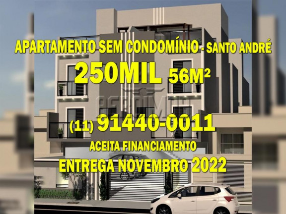 Apartamento com 2 Quartos à Venda, 56 m² em Vila Príncipe De Gales - Santo André