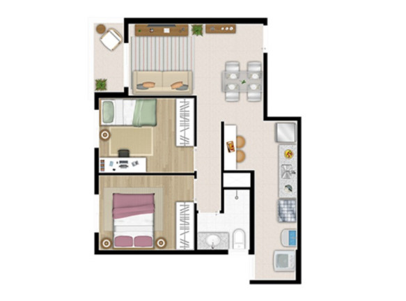 Imagem Imóvel com 2 Quartos à Venda, 57 m² em Taboão - São Bernardo Do Campo Imagem Imóvel com 2 Quartos à Venda, 57 m² em Taboão - São Bernardo Do Campo