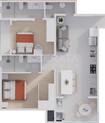Imagem Apartamento com 1 Quarto à Venda, 43 m² em Gravatá - Navegantes Imagem Apartamento com 1 Quarto à Venda, 43 m² em Gravatá - Navegantes