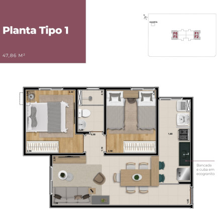 Imagem Imóvel com 2 Quartos à Venda, 47 m² em Vila Virgínia - Ribeirão Preto