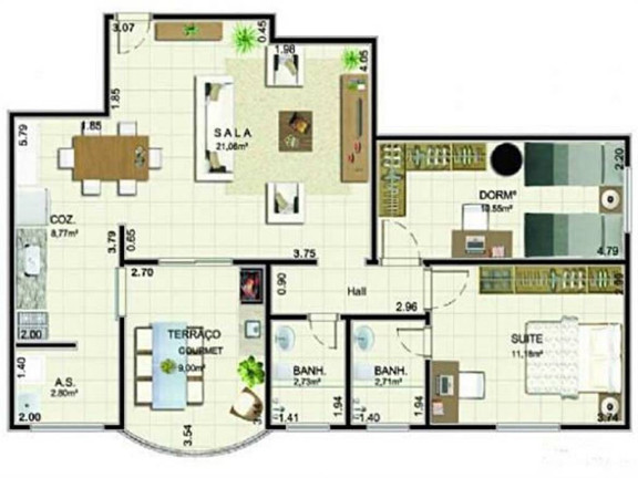 Imagem Apartamento com 2 Quartos à Venda, 80 m² em Caiçara - Praia Grande Imagem Apartamento com 2 Quartos à Venda, 80 m² em Caiçara - Praia Grande