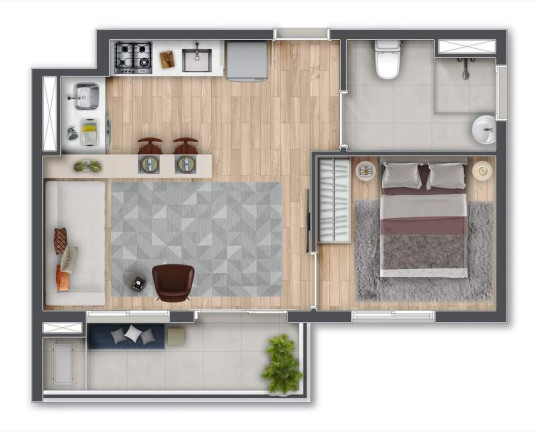 Imagem Apartamento com 1 Quarto à Venda, 38 m² em Pinheiros - São Paulo