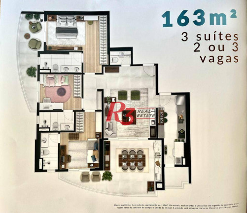 Imagem Apartamento com 3 Quartos à Venda, 163 m² em Ponta Da Praia - Santos Imagem Apartamento com 3 Quartos à Venda, 163 m² em Ponta Da Praia - Santos