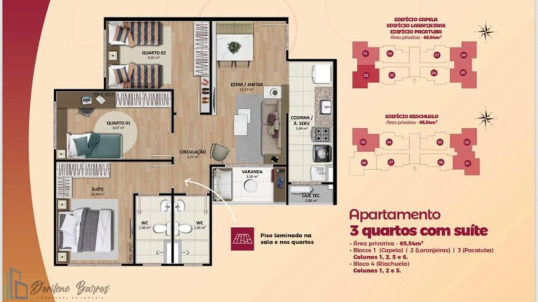 Imagem Apartamento com 3 Quartos à Venda, 65 m² em Farolandia - Aracaju