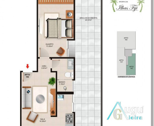 Imagem Apartamento com 2 Quartos à Venda,  em Praia Do Morro - Guarapari