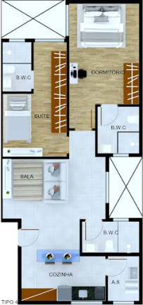 Imagem Apartamento com 2 Quartos à Venda, 45 m² em Parque Paineiras - São Paulo