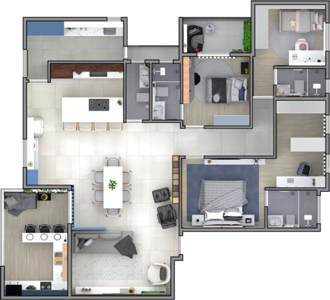 Imagem Apartamento com 2 Quartos à Venda, 58 m² em Vila Valparaíso - Santo André