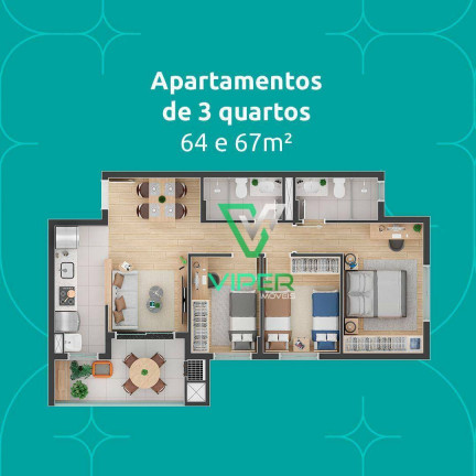 Imagem Apartamento com 2 Quartos à Venda, 54 m² em Portão - Curitiba Imagem Apartamento com 2 Quartos à Venda, 54 m² em Portão - Curitiba