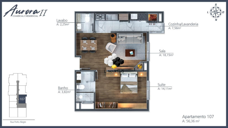 Imagem Apartamento com 1 Quarto à Venda, 42 m² em Moura - Gramado Imagem Apartamento com 1 Quarto à Venda, 42 m² em Moura - Gramado
