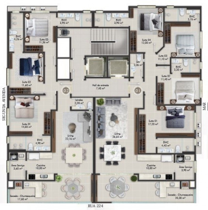 Imagem Apartamento com 4 Quartos à Venda, 15.140 m² em Itapema - Itapema Imagem Apartamento com 4 Quartos à Venda, 15.140 m² em Itapema - Itapema