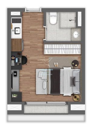 Imagem Studio com 1 Quarto à Venda, 22 m² em Brooklin Paulista - São Paulo Imagem Studio com 1 Quarto à Venda, 22 m² em Brooklin Paulista - São Paulo