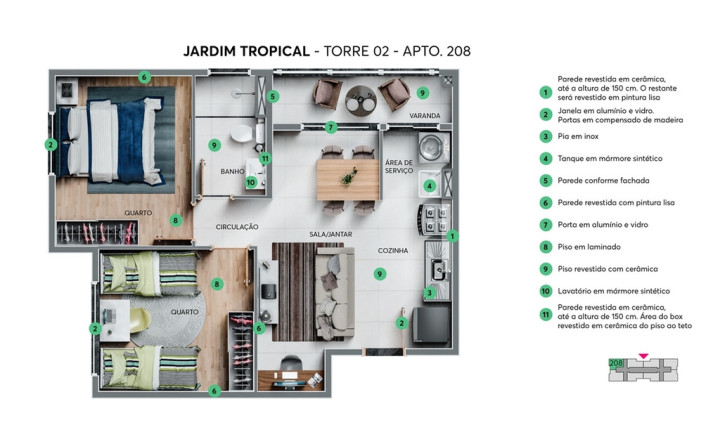 Imagem Apartamento com 2 Quartos à Venda, 93 m² em Portal Do Sol - João Pessoa