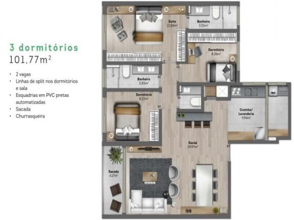 Imagem Apartamento com 2 Quartos à Venda, 66 m² em São João - Porto Alegre Imagem Apartamento com 2 Quartos à Venda, 66 m² em São João - Porto Alegre