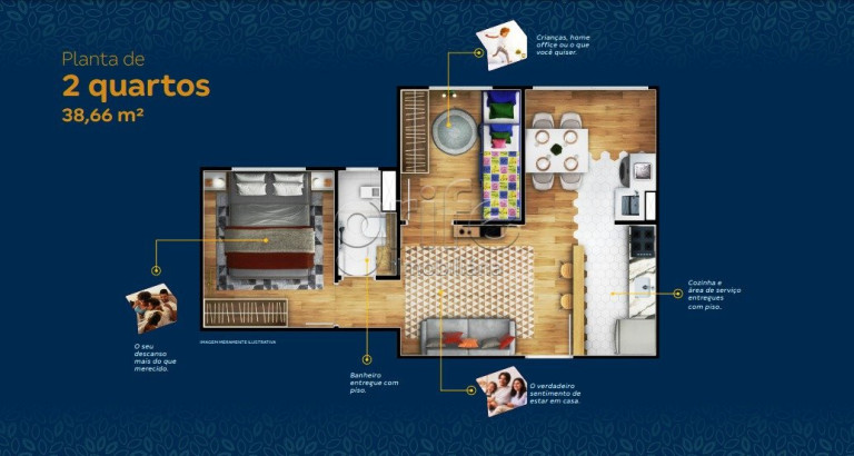 Imagem Apartamento com 2 Quartos à Venda, 38 m² em Parangaba - Fortaleza
